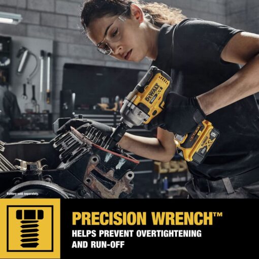 DEWALT 20V MAX Cordless Impact Wrench, 1/2' Hog Ring, Includes LED Work Light and Belt Clip, Bare Tool Only (DCF891B) - Image 2