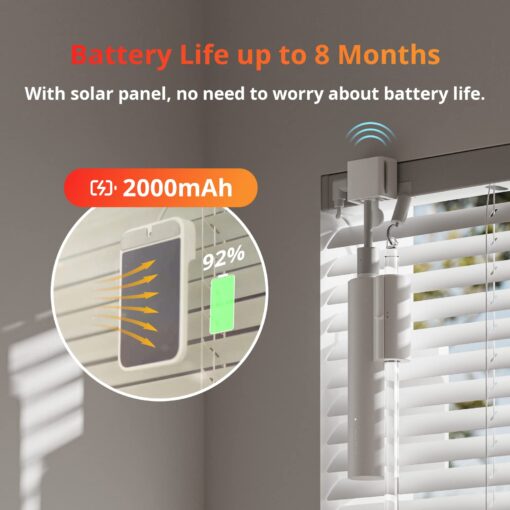 SwitchBot Smart Electric Motorized Blinds Kit - 3Pack with 2.4G WiFi Remote Control, Solar Powered, Compatible with Alexa, Google Home and Siri, Light Sensing Control, Unlimited Group Control - Image 9
