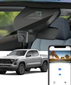 Fitcamx 4K Dash Cam Suitable for Chevy Colorado 2023 2024 2025 with Auto-Dimming (3rd Gen), OEM Factory Look, UHD 2160P Video, Built-in WiFi & APP, Loop Recording, G-Sensor, Plug & Play, 64GB Card