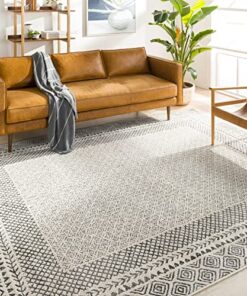Livabliss Melodie Boho Farmhouse Area Rug,6'7" x 9',Beige