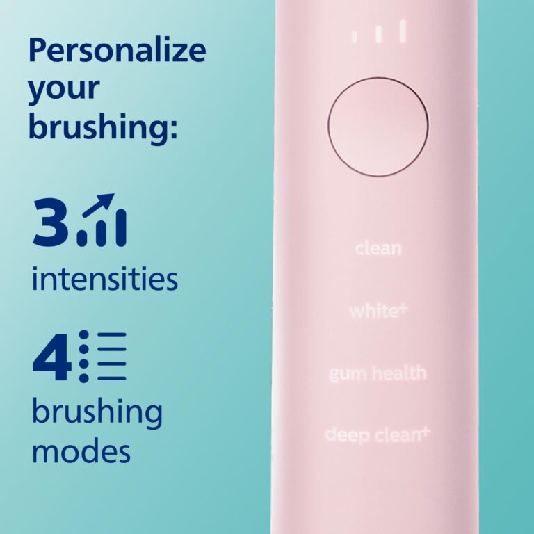 Philips Sonicare DiamondClean Smart 9300 Electric Toothbrush, Sonic Toothbrush with App, Pressure Sensor, Brush Head Detection, 4 Brushing Modes and 3 Intensity Levels, Pink, Model HX9903/25 - Image 7