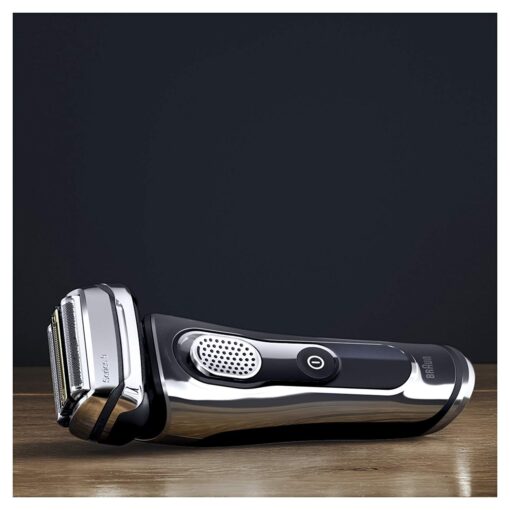 Braun Series 9 Electric Wet & Dry Foil Shaver with Precision Beard Trimmer for Men, Rechargeable, Clean & Charge Station & Leather Travel Case, 9296CC - Image 2