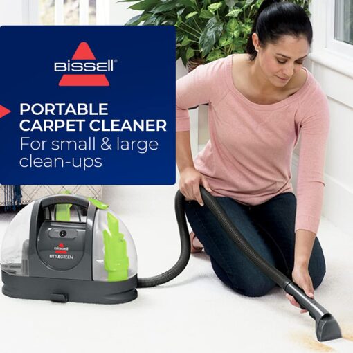 Bissell - Portable Carpet Cleaner - Little Green Plus – for Carpet & Upholstery – with Stain Brush and Self-Cleaning Tool - Home and Automotive use - Image 6