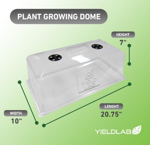Yield Lab 7 Inch Propagation Dome - 50 Pack Humidity Vented Domes – Plant Growing Dome for Seedling, Germination, Soil & Hydroponic Horticulture - Image 5