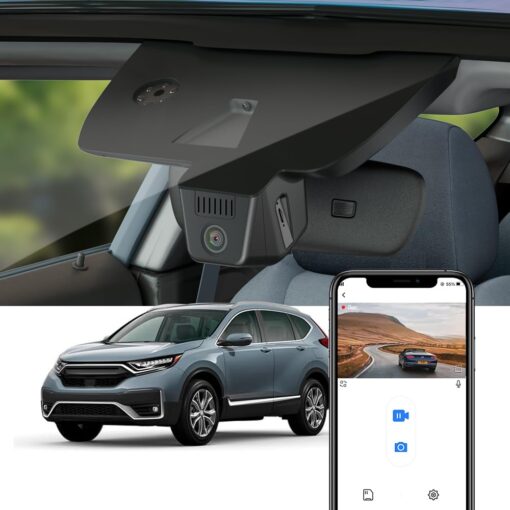 Fitcamx 4K Dash Cam Suitable for Honda CR-V 2017-2022 LX EX Touring EX-L Special Edition (Gen5), OEM Factory Look, UHD 2160P Video, Loop Recording, WiFi & APP, G-Sensor, Easy to Set, 64GB Card