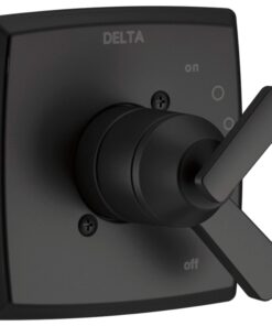 Delta T17064 Ashlyn Monitor 17 Series Dual Function Pressure Balanced Valve Trim Only with Integrated Volume Control - Less Rough-In Valve - Matte Black