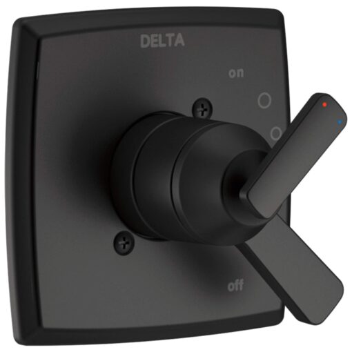 Delta T17064 Ashlyn Monitor 17 Series Dual Function Pressure Balanced Valve Trim Only with Integrated Volume Control - Less Rough-In Valve - Matte Black