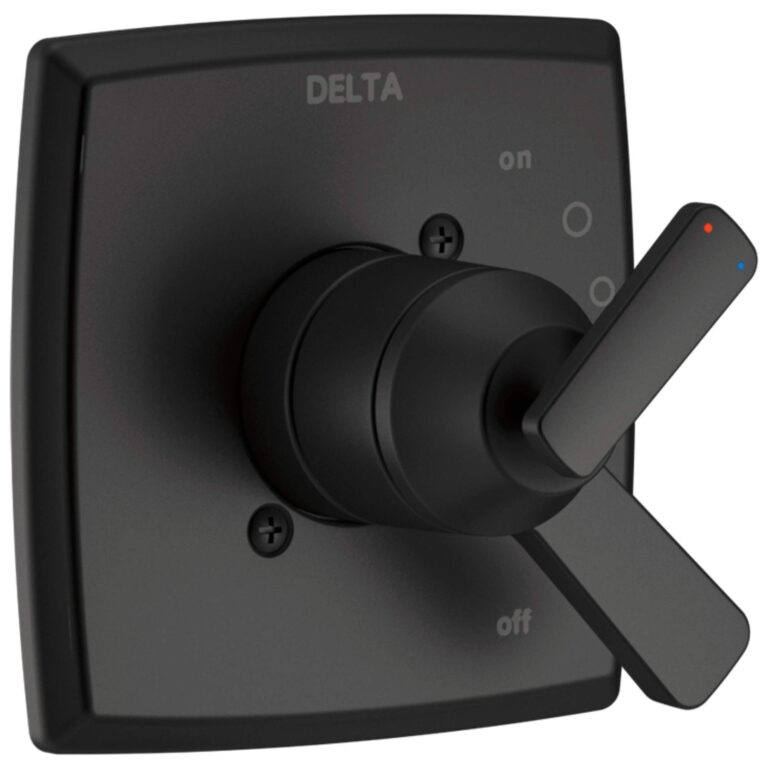 Delta T17064 Ashlyn Monitor 17 Series Dual Function Pressure Balanced Valve Trim Only with Integrated Volume Control - Less Rough-In Valve - Matte Black