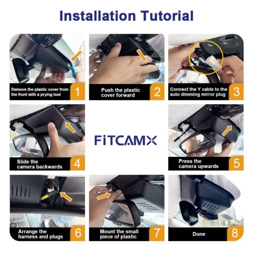 Fitcamx 4K Dash Cam Suitable for Hyundai Palisade 2020 2021 2022 (Part No#S8000) Limited SE SEL Calligraphy, OEM Look, UHD 2160P Video, Loop Recording, WiFi & APP, G-Sensor, Easy to Set, 64GB Card - Image 3