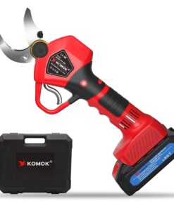 KOMOK Electric Pruning Shears, Professional Cordless Pruning Shears with 2pcs 2Ah Battery Powered Tree Branches Pruner, 30mm 1.2" Cutting Rnage, 6-8 Working Hours