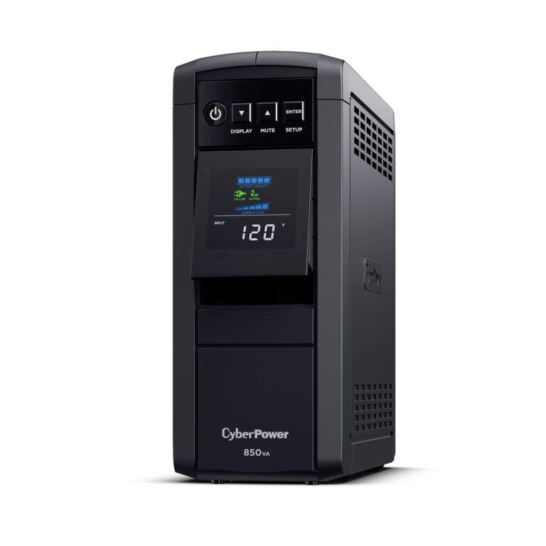CyberPower CP850PFCLCD PFC Sinewave UPS System, 850VA/510W, 10 Outlets, AVR, Mini-Tower - Image 7