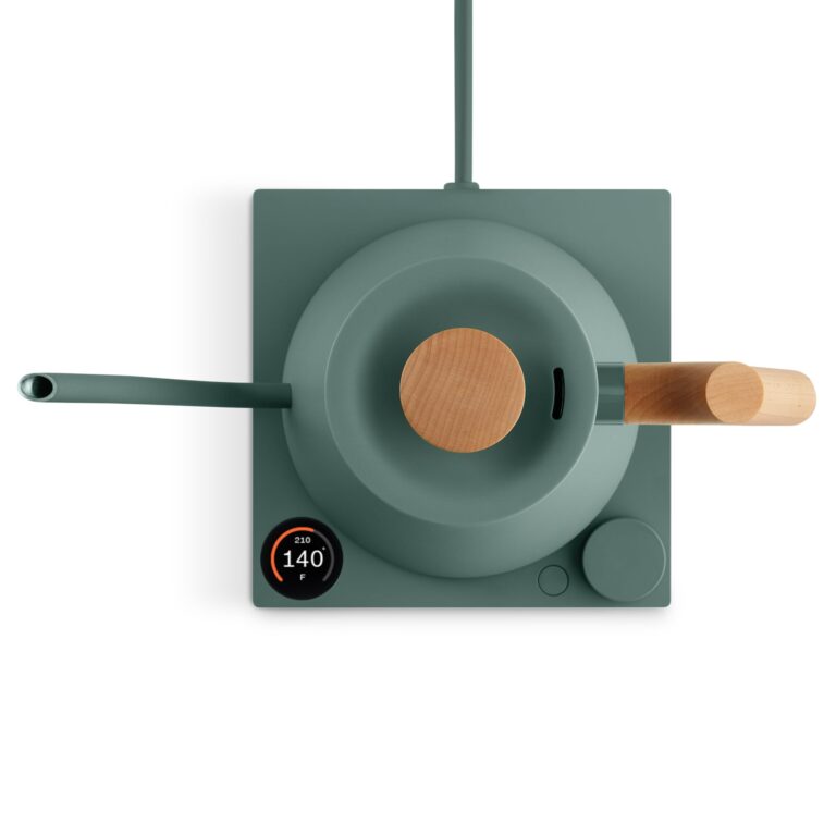 Fellow Stagg EKG Pro Electric Gooseneck Kettle - Pour-Over Coffee and Tea, Quick Heating, Precise Temperature Control, Scheduling, Built-in Brew Timer, Smoke Green with Maple Wood Handle, 0.9 Liter - Image 6