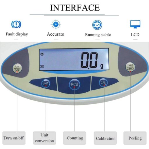 High-Precision Balance Electronic Scale, Laboratory Digital Scale with Display, Maximum Weighing: 5000g, Suitable for Laboratories - Image 5