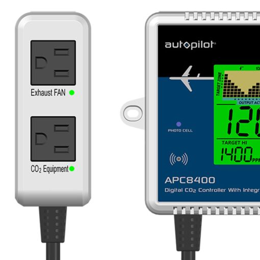 Autopilot Digital CO2 Controller with Integrated Sensor, CO2 Monitor with 5-Foot Power Cord for Greenhouse and Indoor Gardening - Image 3