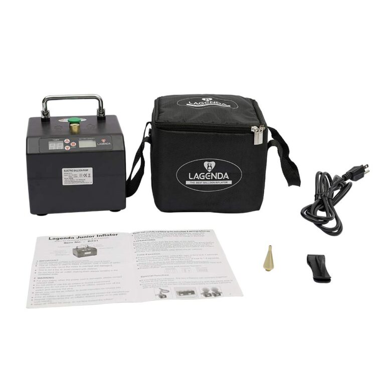 Electric Air Balloon Pump, B23 Lagenda Portable Electric Balloon Pump Balloon Inflator Party Air Blower Electric Balloon Blower Pump with Timer Battery for Party Events Decoration - Image 3