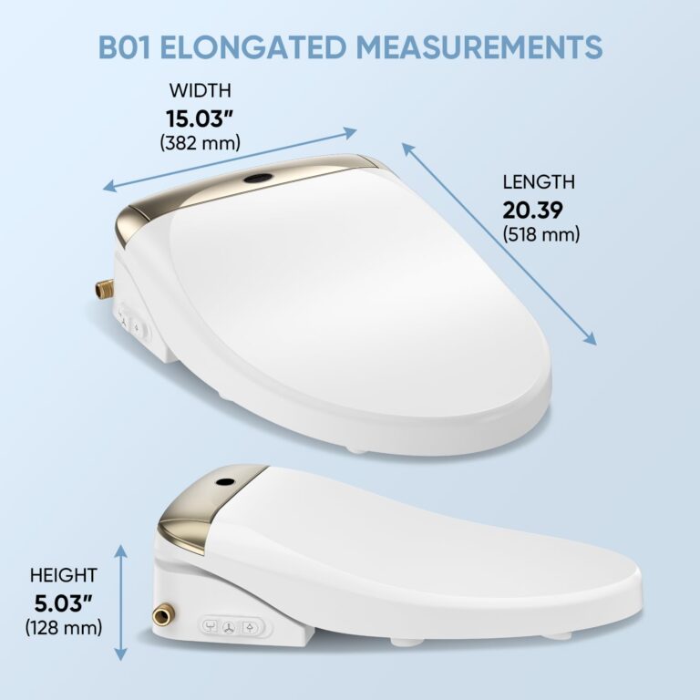 LEIVI Smart Bidet Toilet Seat with Wireless Remote and Side Panel, Multiple Spray Modes, Adjustable Heated Seat, Warm Water and Air Dryer, Auto LED Nightlight, Elongated - Image 4