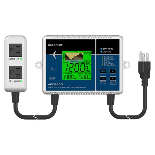 Autopilot Digital CO2 Controller with Integrated Sensor, CO2 Monitor with 5-Foot Power Cord for Greenhouse and Indoor Gardening - Image 4