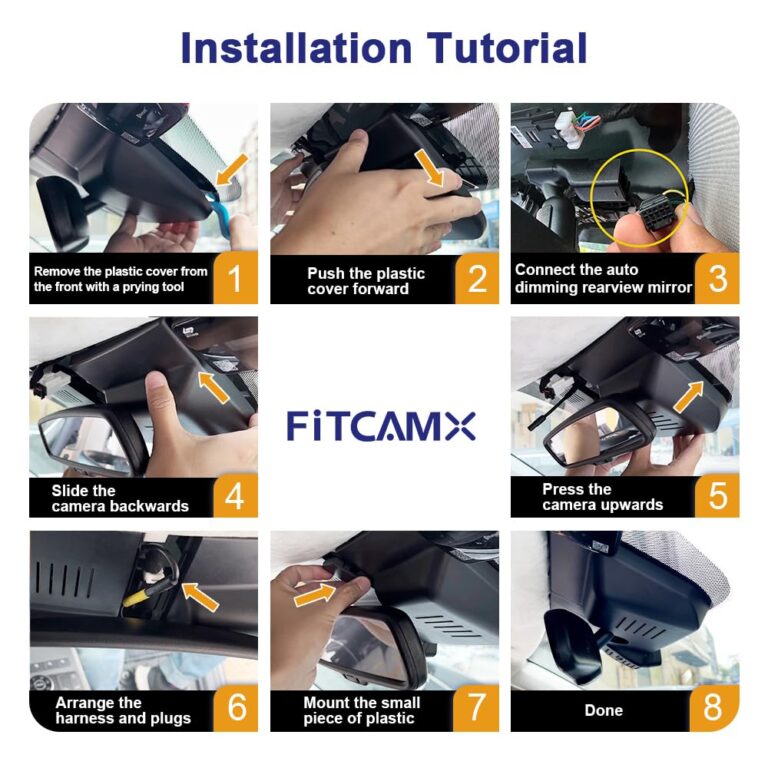 Fitcamx Dual 2160P+Rear 1080P Dash Cam for 2021-2023 Hyundai Kona (Part No#J9020) has Auto-Dimming, OEM Style, 2 Way HD Video, Built-in WiFi & APP, Loop Recording, G-Sensor, Easy to Set, 128GB Card - Image 2