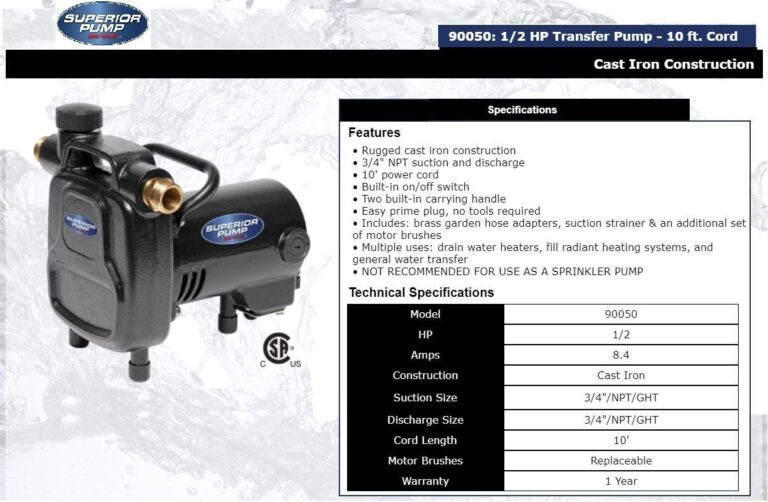 Superior Pump 90050 Transfer Pump , Black - Image 9