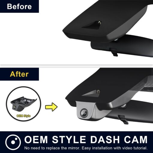 Mangoal 4K Dash Cam custom fit for Toyota Highlander & Hybrid Gen4 UX70 2020 2021 2022 2023 2024 2025(Model A), E Limited L XLE XSE Platinum, Integrated OEM Look,UHD 2160P Video, App & WiFi,128GB Card - Image 5