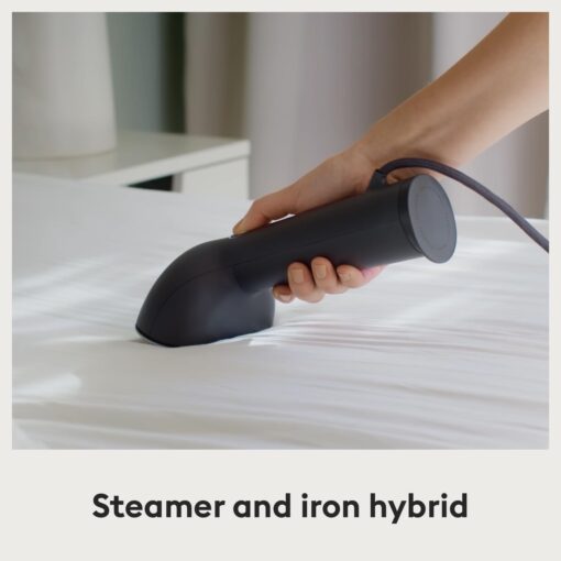 Steamery Handheld Clothes Steamer Cirrus 3, 1200W, US Plug, Heated Ironing Plate, Fast Heat Up, Garment Wrinkle Remover, Black - Image 4