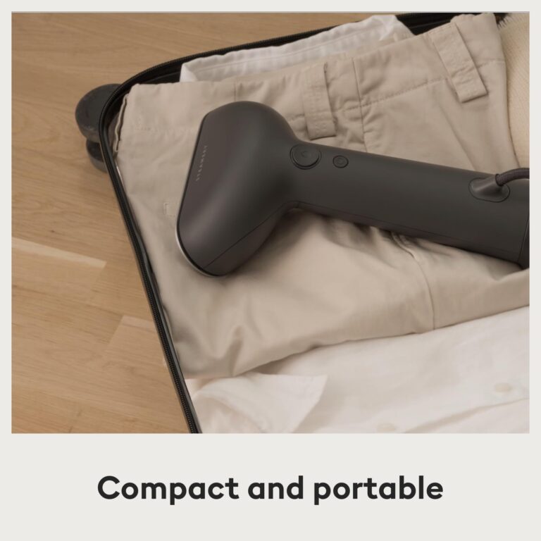 Steamery Handheld Clothes Steamer Cirrus 3, 1200W, US Plug, Heated Ironing Plate, Fast Heat Up, Garment Wrinkle Remover, Black - Image 2