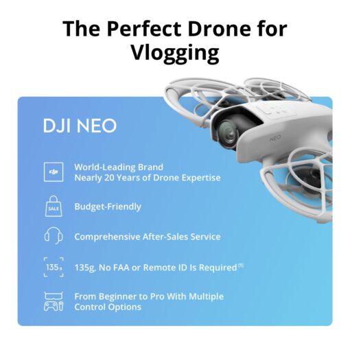 DJI Neo Three-Battery Combo, Mini Drone with 4K UHD Camera for Adults, 135g Self Flying Drone that Follows You, Palm Takeoff, Subject Tracking, QuickShots, Stabilized Video (Controller-Free) - Image 4