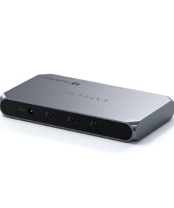 Satechi Thunderbolt 4 Hub Slim Pro, USB C 96W Charging, Single 8K or Dual 4K Display, 4 Thunderbolt 4 Ports, USB 3.2 Gen2 – for MacBook Pro/Air M1 M2 M3, Dell, HP, Surface, Lenovo