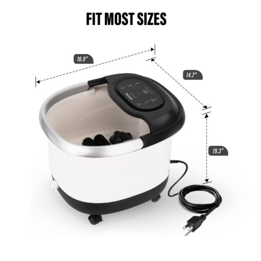 LITE DELIGHT Luxury All in One Foot Spa - Motorized and Heated Massager - Enjoy The Same Foot Spa at Home Heat, Bubble Jets, Pedicure Stone, Motorized Massage Roller to Relieve Feet Stress - Image 3
