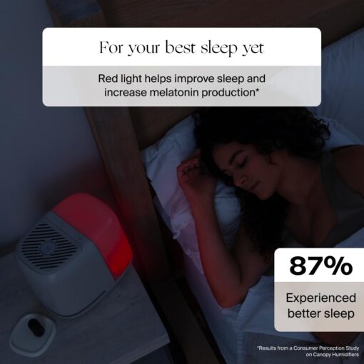 Canopy Bedside Humidifier 2.0, Moonstruck, 36 HR Run Time, 2.5L Capacity - Reading Light & White Noise - Alleviate Symptoms of Allergies, Cold, Dry Skin - Humidifier, Filter, Power Cord & Adapter - Image 3