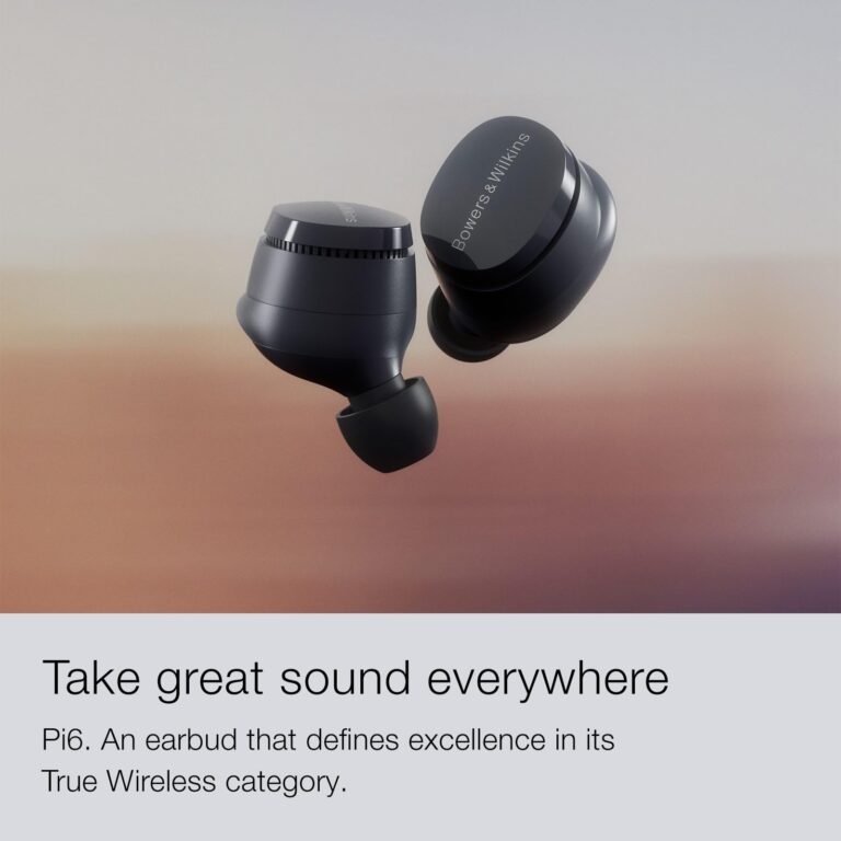 Bowers & Wilkins Pi6 Wireless Earbuds (Cloud Grey), in-Ear Bluetooth Earphones with aptX Adaptive & 12mm Drivers, Bespoke Active Noise Cancelling Earbuds, 3 Built-in Mics, 15-Min Quick Charging - Image 8