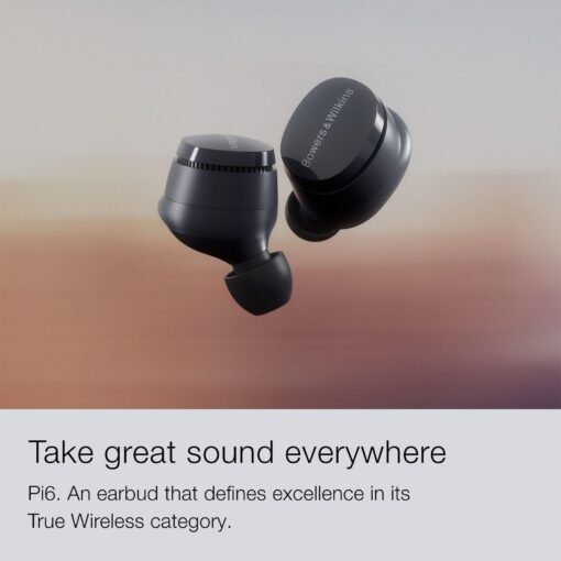 Bowers & Wilkins Pi6 Wireless Earbuds (Glacier Blue), in-Ear Bluetooth Earphones with aptX Adaptive & 12mm Drivers, Bespoke Active Noise Cancelling Earbuds, 3 Built-in Mics, 15-Min Quick Charging - Image 8
