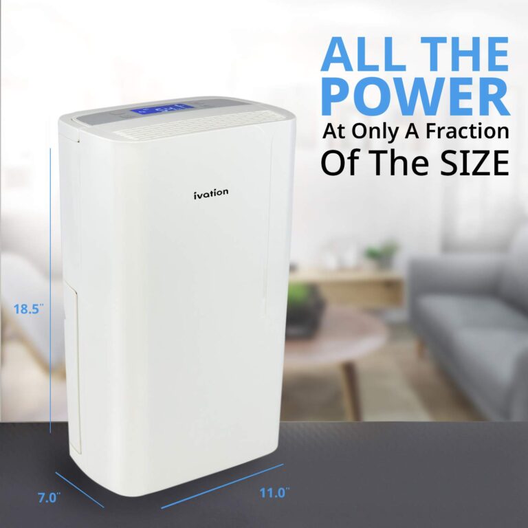 Ivation 14.7 Pint Compressor Dehumidifier – Small and Compact with Continuous Drain Hose for Smaller Spaces, Bathroom, Attic, Crawlspace and Closets - for Spaces Up to 320 Sq/Ft - Image 3