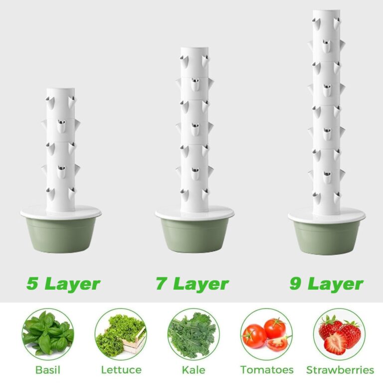 Hydroponics Growing System Kit Tower, Hydroponic Vertical Garden, Outdoor Indoor Smart hydroponic Vegetable System, Hydroponic Germination Kit for Gardening Lover,5Layer - Image 7