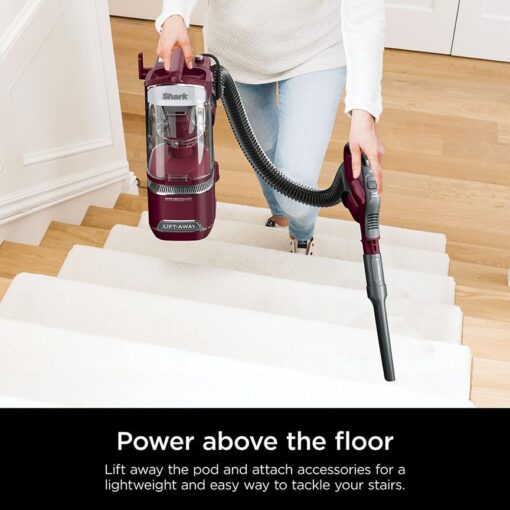 Shark DETECT Lift-Away Corded Upright Vacuum with Detect Technology, Self-Cleaning Brushroll for No Hair Wrap, Anti-Allergen Complete Seal, and Odor Neutralizer Technology, Burgundy, LA492 - Image 11