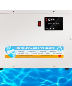 Mxmoonant Pool Heater 11KW 220V, Electric Swimming Pool Heaters Hot Tub Water Thermostat with Touchscreeen for Above Ground Inground Pool, Spa, Bathtub,