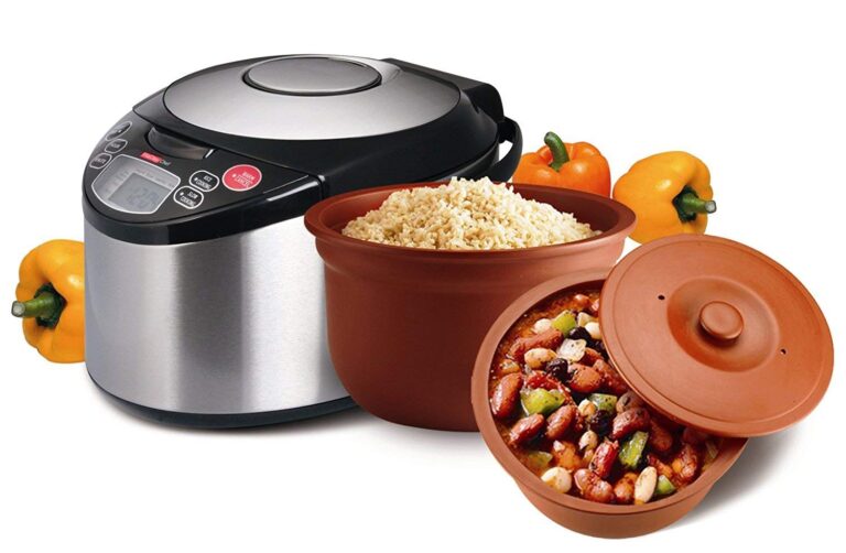 VitaClay Smart Organic Clay Pot Multi Cooker - Toxin Free Clay Rice Cooker, Delay Start Slow Cooker, Stew Cooker, Electric Soup Pot, Yogurt Maker, with Natural Earthen Clay Crock, 8 Cup / 4.2-Quart - Image 3