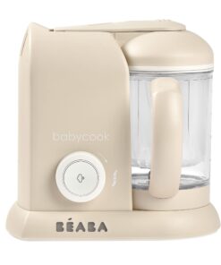 BEABA Babycook Solo 4 in 1 Baby Food Maker, Puree Steamer and Blender for Purees, Grinder with Auto Steam Cooking, Lrg Capacity 4.5 Cups 27 Servings in 20 Mins, Oat