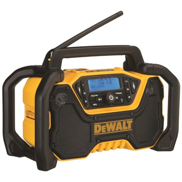 DEWALT 12V/20V MAX Portable Bluetooth Radio, Cordless, 100 ft Range, 3.5” Subwoofers, Jobsite (DCR028B) - Image 9