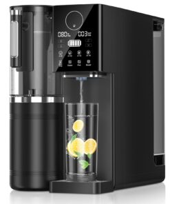 Reverse Osmosis Water Filter Countertop, 8-Stage RO Filtration System, Portable Water Purifier for Kitchen, Office, RV, No Installation, Black