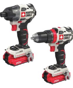 PORTER-CABLE 20V MAX Cordless Drill and Impact Driver, Power Tool Combo Kit with 2 Batteries and Charger (PCCK619L2)