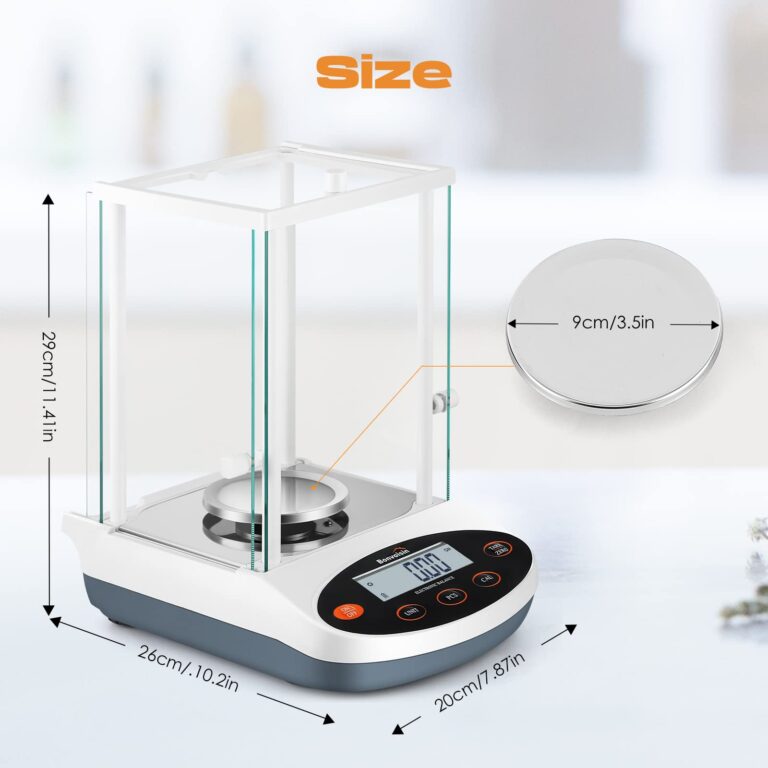 Bonvoisin Analytical Balance 500gx1mg Precision Lab Scale Digital Electronic Scale 1mg Laboratory Analytical Scale LCD Display Scientific Scale with Windshield (500g, 0.001g) - Image 5