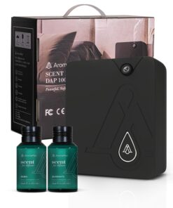 AromaPlan Bluetooth Smart Scent Air Machine for Home + 2 Fragrances– Smart Cold Air Technology, Hotel Collection Diffuser, Waterless Whole House Scent Diffuser with Top Picks Fragrance Kit, Black