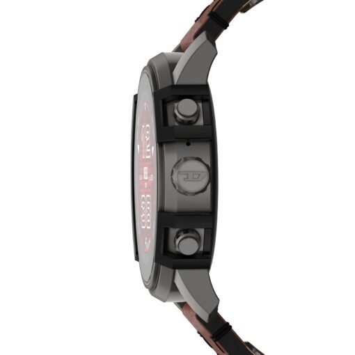 Diesel Men's Griffed Gen 6 45mm Stainless Steel and Leather Touchscreen Smart Watch, Color: Brown (Model: DZT2043V) - Image 5