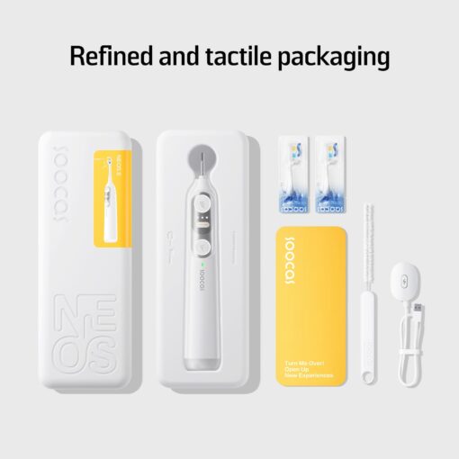 Soocas NEOS II - Electric Toothbrush with Water Flosser, Sonic Electric Toothbrush for Adults, Cordless Water Flosser for Travel, Portable Oral Irrigator, 100% Plaque Removal, Pearl White - Image 2