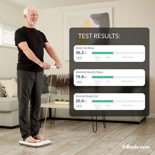 InBody Dial H20 Body Fat Scale - InBody Scale for Body Weight, Fat Percentage and Muscle Mass - Gym Accessory for Men & Women, Body Fat Measurement Device - Bluetooth-Connected, Oatmeal Beige - Image 4