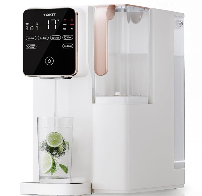 TOKIT T1 Pro Reverse Osmosis Water Filter Countertop, NSF/ANSI 58, RO Whole House Water Filter System with Alkaline Remineralization Filter and Instant Heating Tech, No Installation