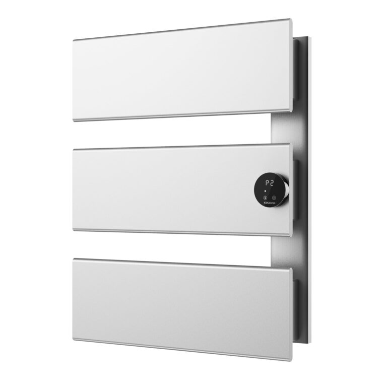 K&KALONZO Electric Towel Warmer, 18.35" W x 22.8" H Wall-Mounted Towel Heater with Built-in Timer, Waterproof Aluminum Towel Warmer for Bathroom, Support Plug-in and Hardwired, Silver, K3-R-S