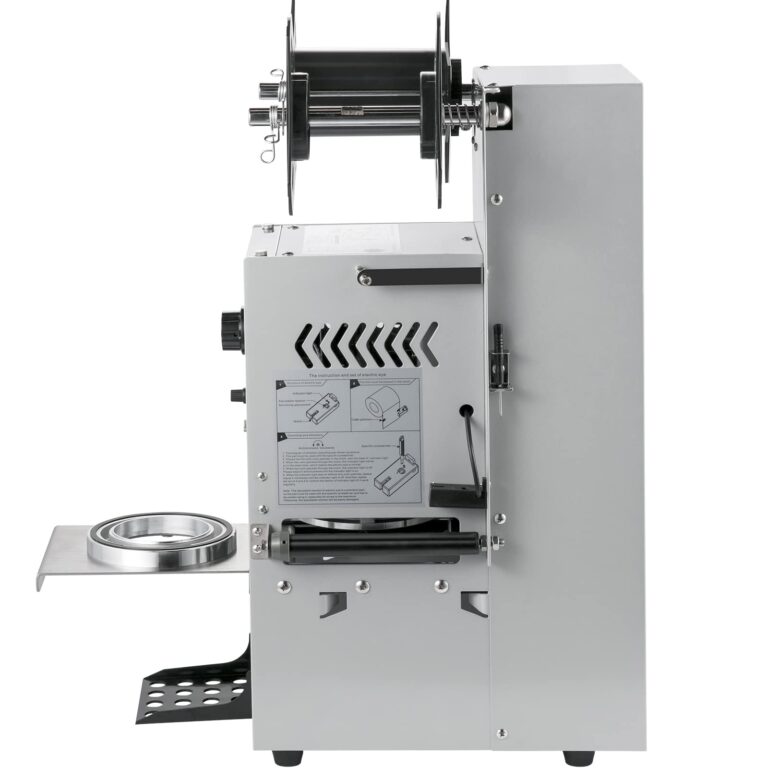 VEVOR Semi-automatic Cup Sealing Machine, 300-500 Cup/h Tea Cup Sealer Machine, Silver Boba Cup Sealer Machine, 90/95mm Cup Diameter Boba Cup Sealing Machine with Control Panel for Bubble Milk Tea - Image 2