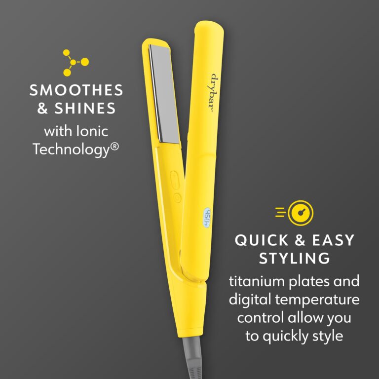 Drybar The Tress Press Straightening Iron 1.25" | Wider Size for Faster Styling | Ionic Technology for Smooth, Shiny Hair | Straighten or Wrap Around Barrel to Create Curls, Waves, or Sleek Styles - Image 5